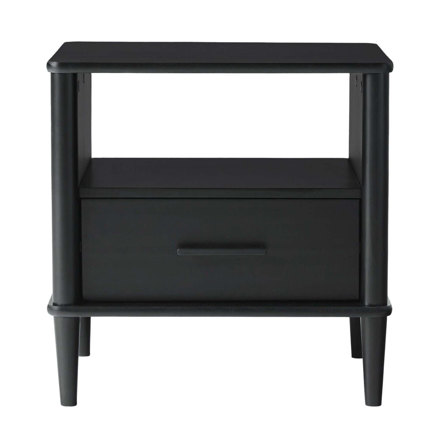 Transitional Solid Wood Spindle Nightstand - The Sleep Loft - Online Mattress Showroom NYC