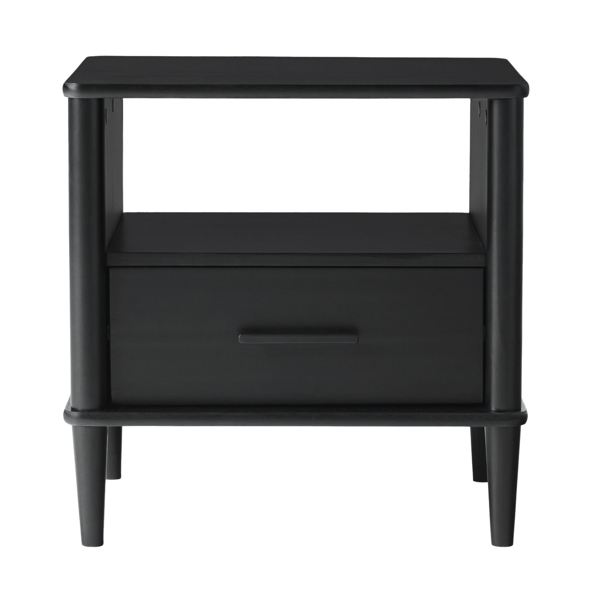 Transitional Solid Wood Spindle Nightstand - The Sleep Loft - Online Mattress Showroom NYC