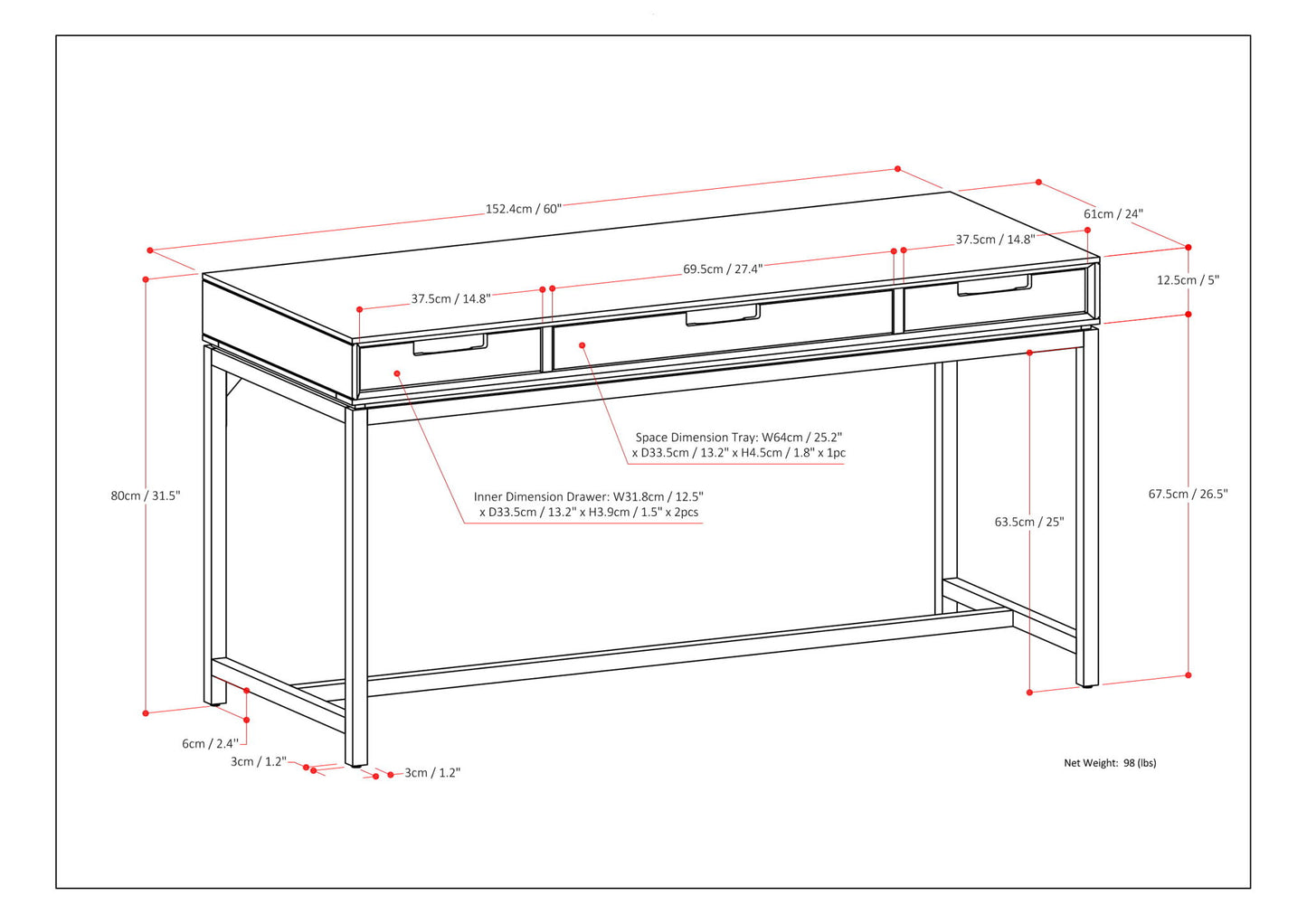 Banting - Mid Century Handcrafted Desk - The Sleep Loft - Online Mattress Showroom NYC