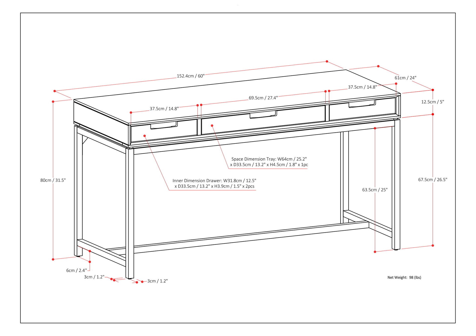 Banting - Mid Century Handcrafted Desk - The Sleep Loft - Online Mattress Showroom NYC