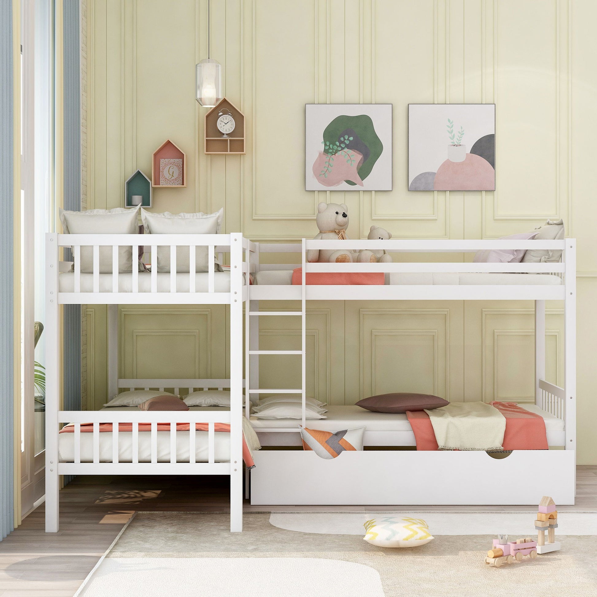 L Shaped Bunk Bed With Drawers - The Sleep Loft - Online Mattress Showroom NYC
