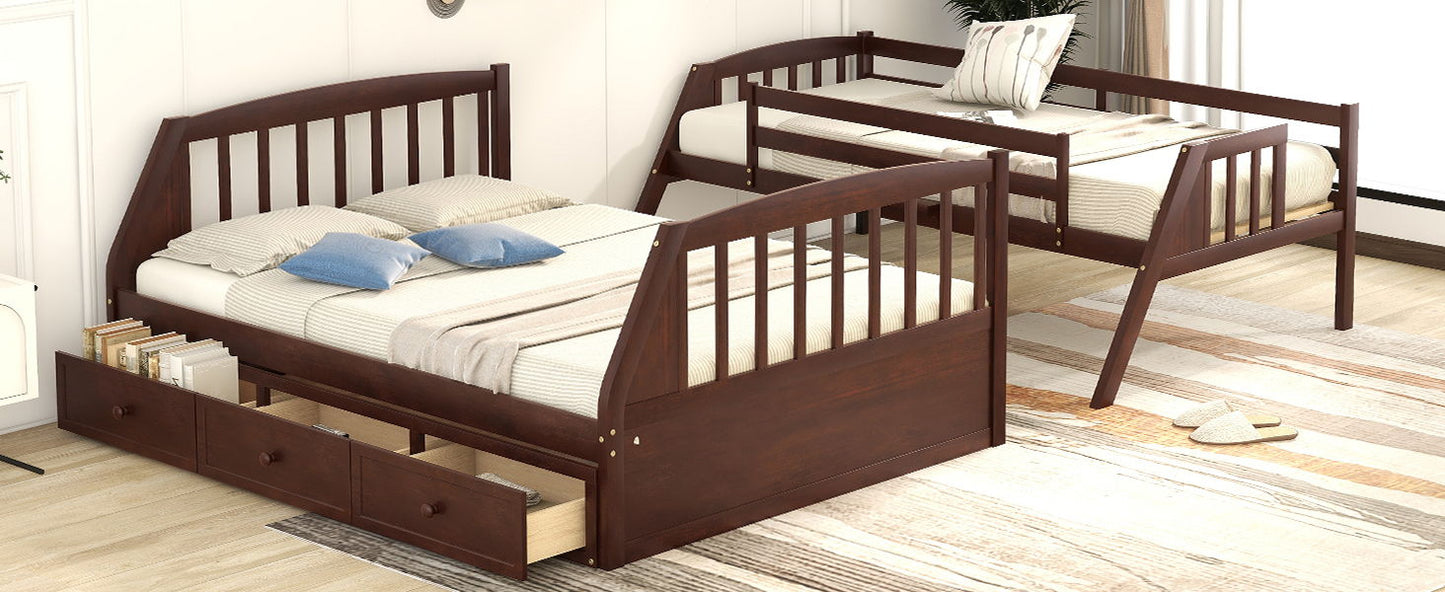 Bunk Bed With Drawers, Ladder And Storage Staircase - The Sleep Loft - Online Mattress Showroom NYC
