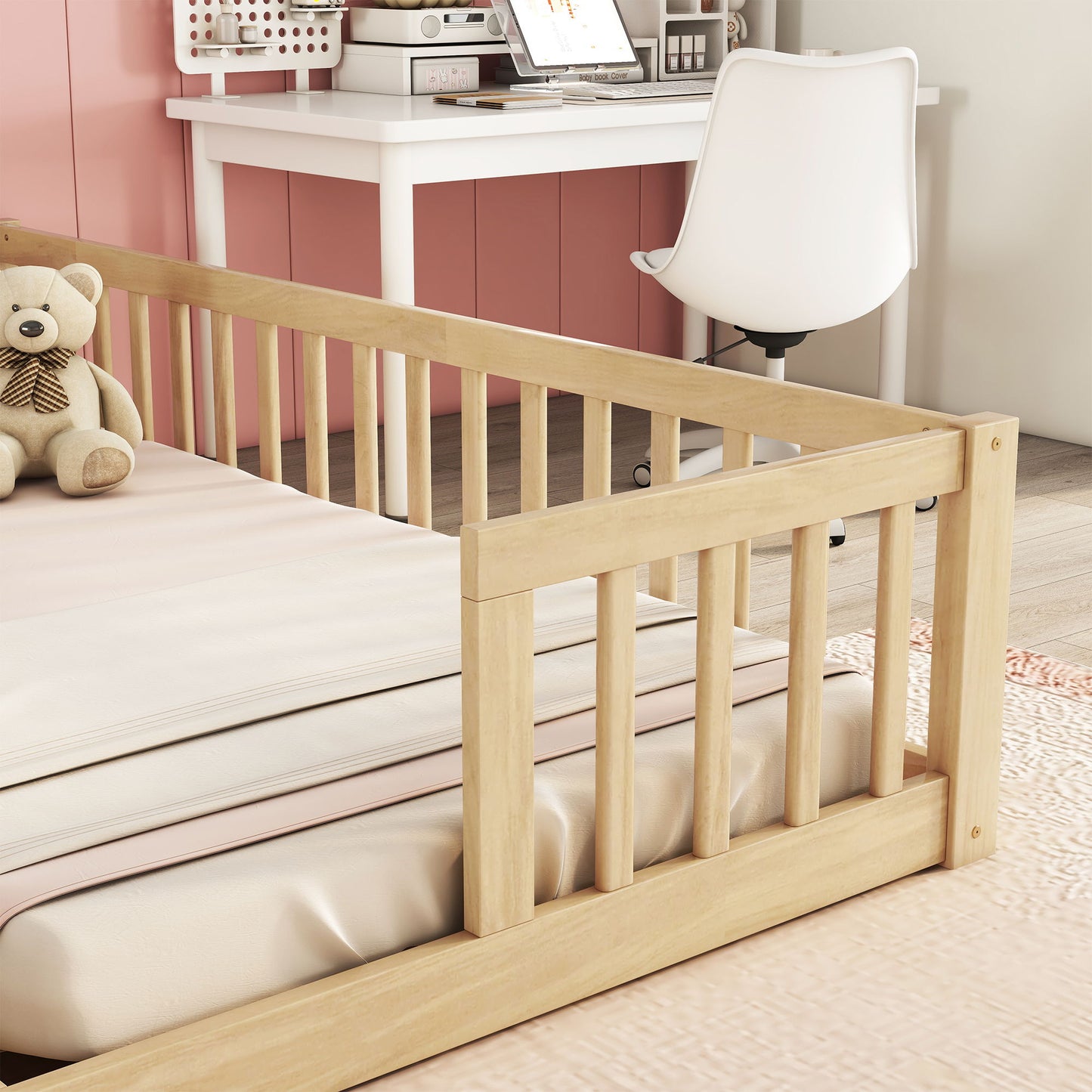 Double Floor Bed With Fence, Guardrails, Without Door - The Sleep Loft - Online Mattress Showroom NYC