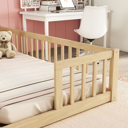 Double Floor Bed With Fence, Guardrails, Without Door - The Sleep Loft - Online Mattress Showroom NYC