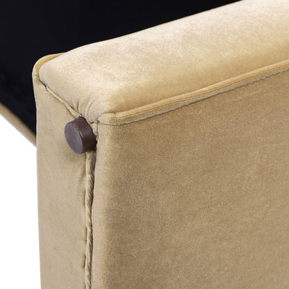 Mason - Arched Arm Bench With Bolster Pillows - Camel Brown Beige - The Sleep Loft - Online Mattress Showroom NYC