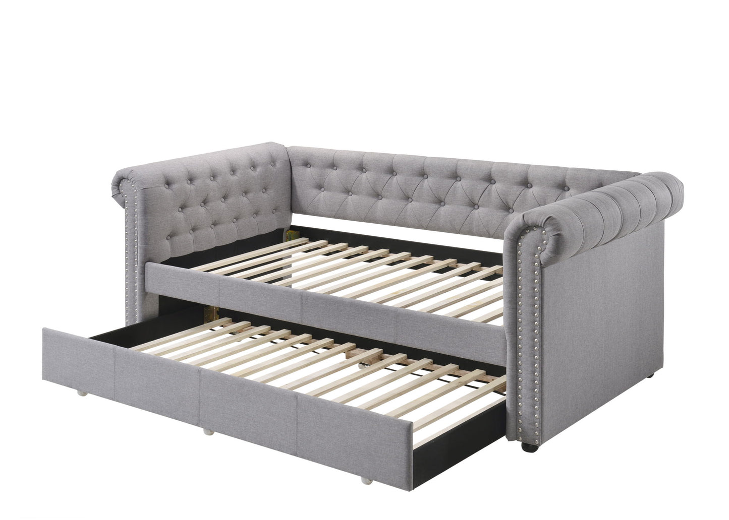 Justice - Twin Daybed With Trundle - Smoke Gray - The Sleep Loft - Online Mattress Showroom NYC
