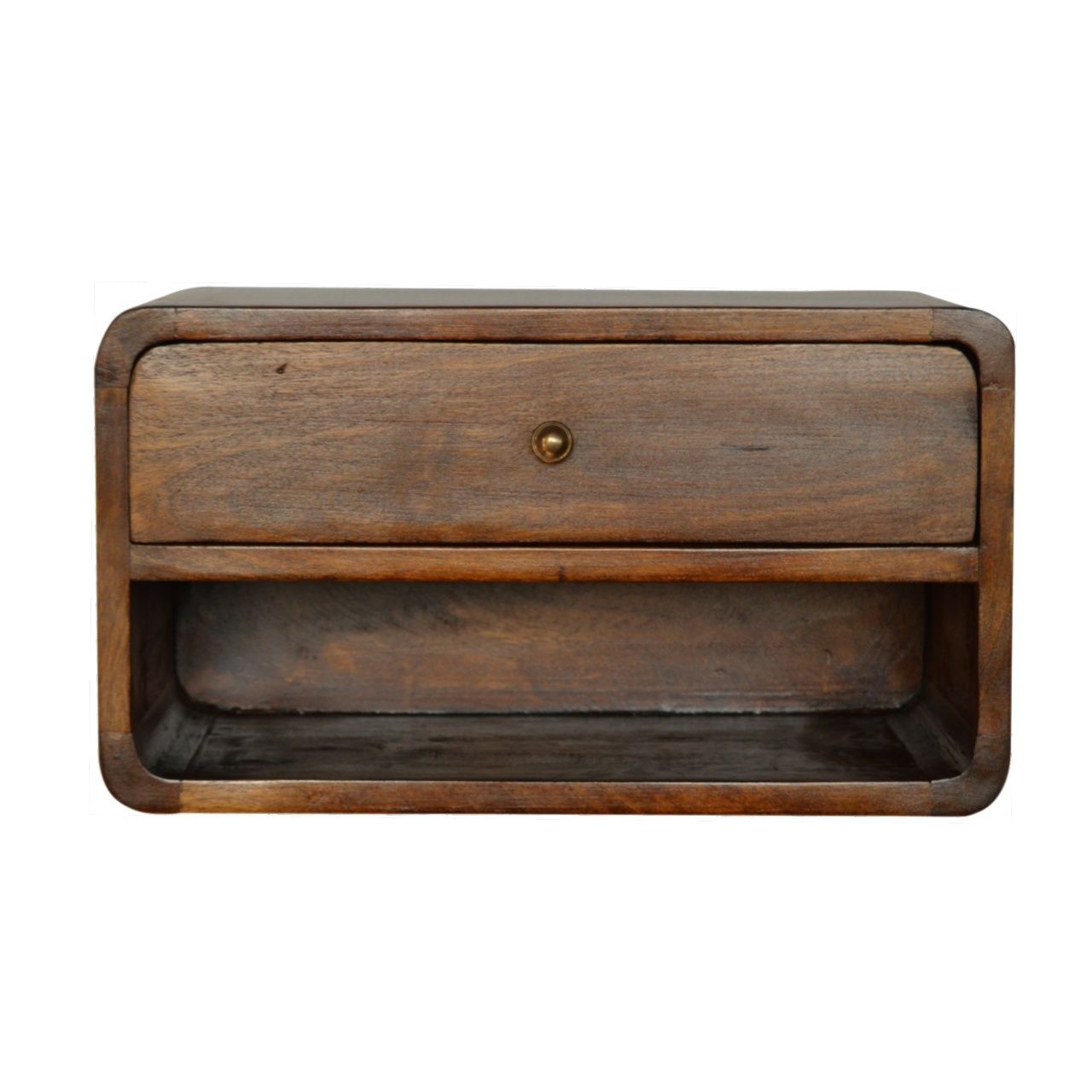 Curve Upper Slot Floating Nightstand - The Sleep Loft - Online Mattress Showroom NYC