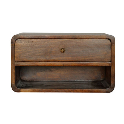 Curve Upper Slot Floating Nightstand - The Sleep Loft - Online Mattress Showroom NYC