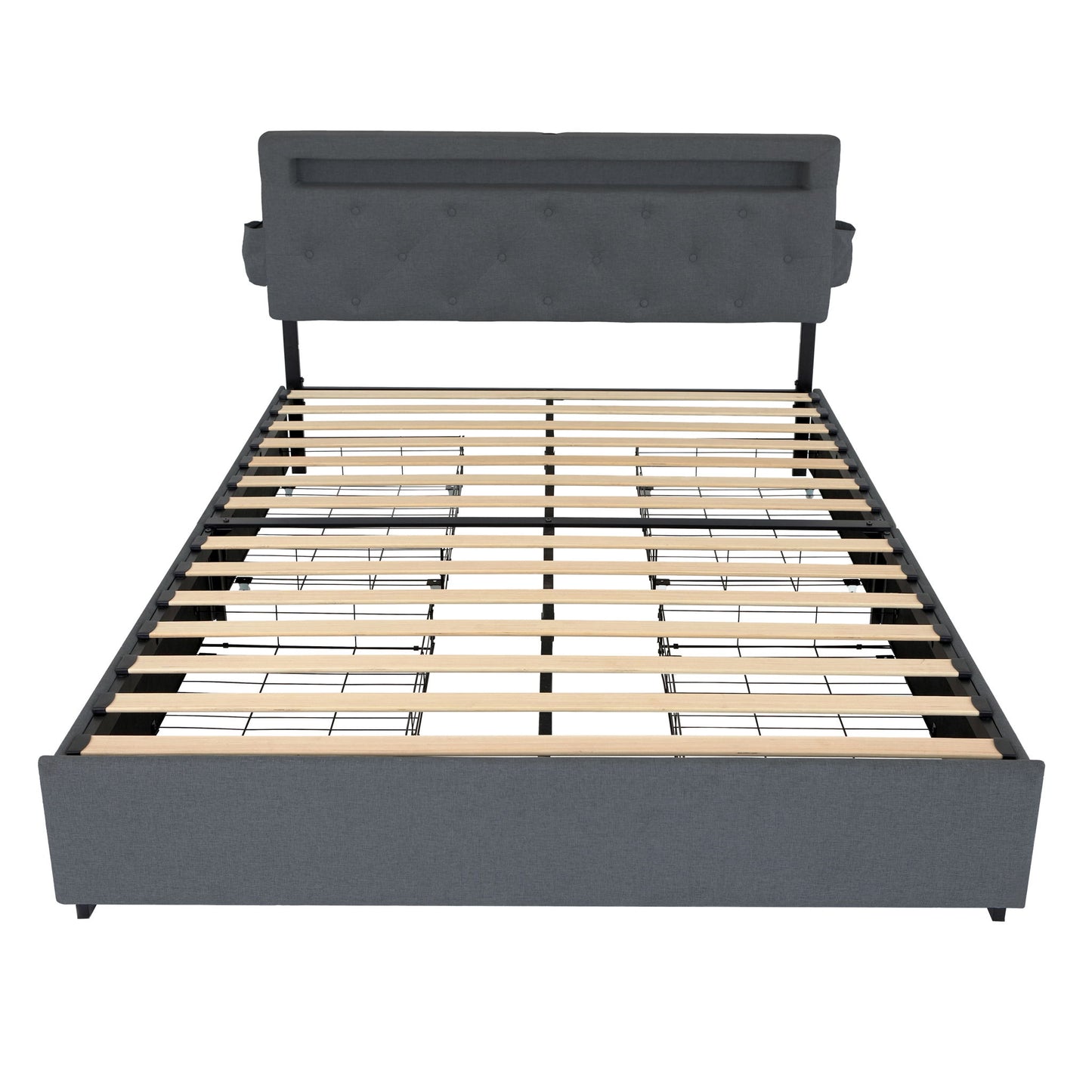 Bed With USB Charging Station, LED Lights, Headboard & Storage Drawers - The Sleep Loft - Online Mattress Showroom NYC