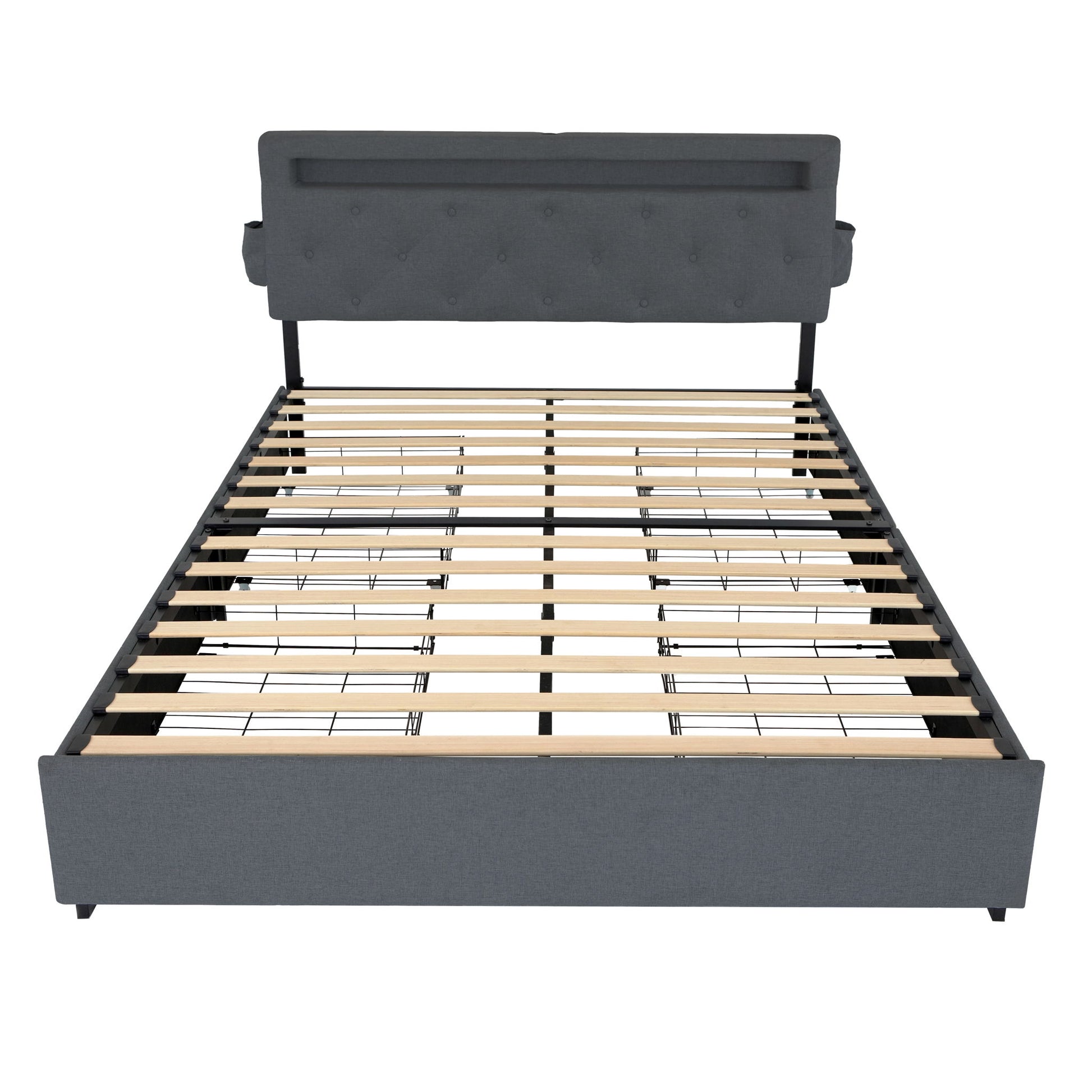 Bed With USB Charging Station, LED Lights, Headboard & Storage Drawers - The Sleep Loft - Online Mattress Showroom NYC