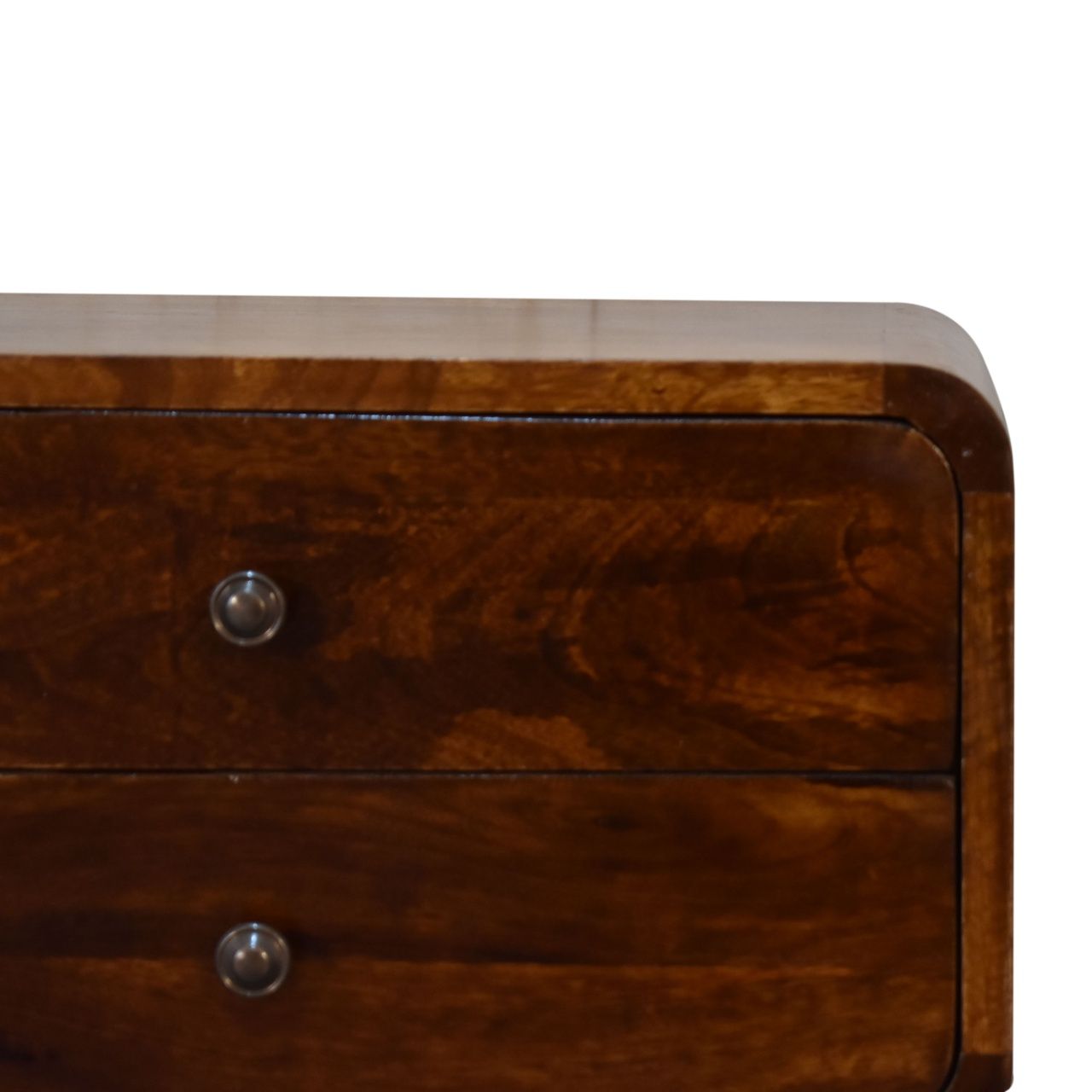 U Curved Nightstand - Brown - The Sleep Loft - Online Mattress Showroom NYC