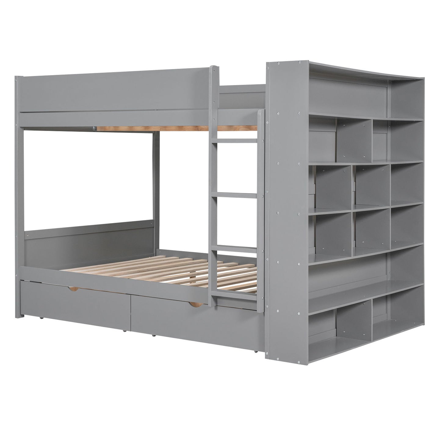 Bunk Bed With 2 Drawers And Multi Layer Cabinet - The Sleep Loft - Online Mattress Showroom NYC