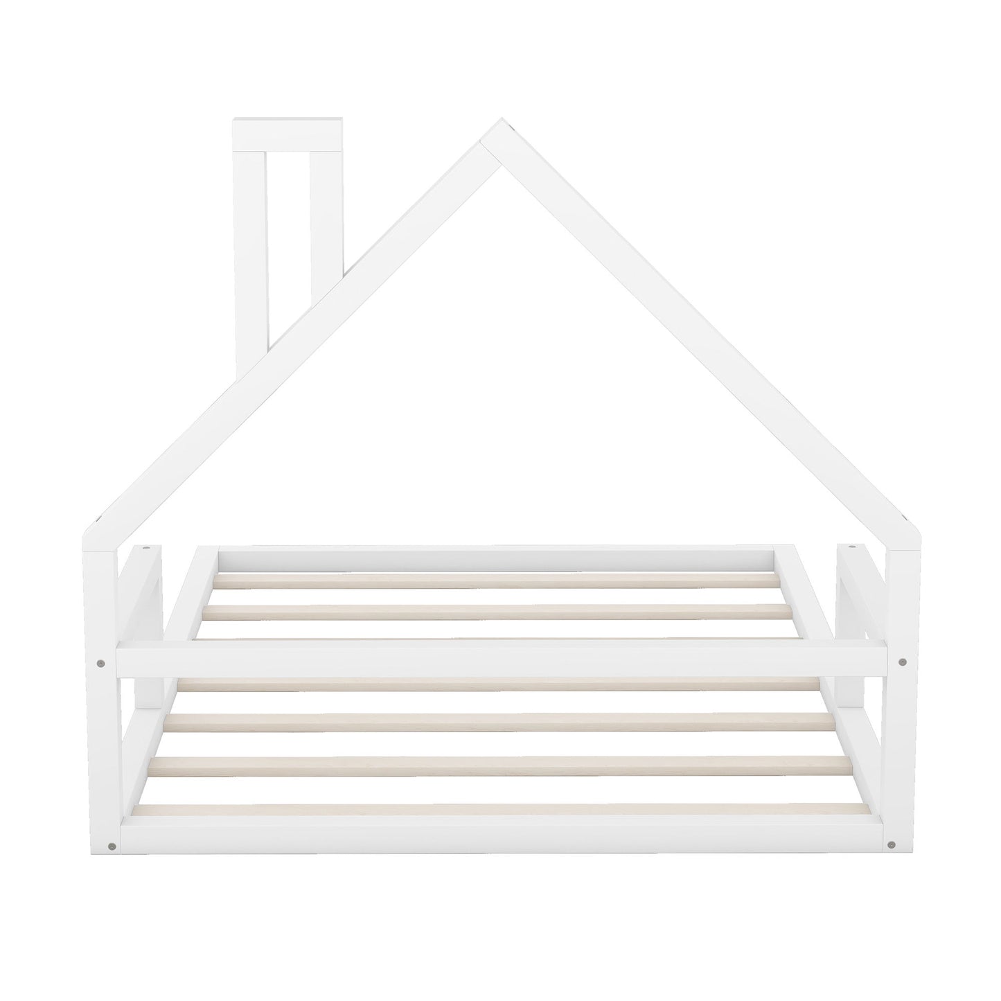 Elegant Floor Bed With House Shaped Headboard - The Sleep Loft - Online Mattress Showroom NYC