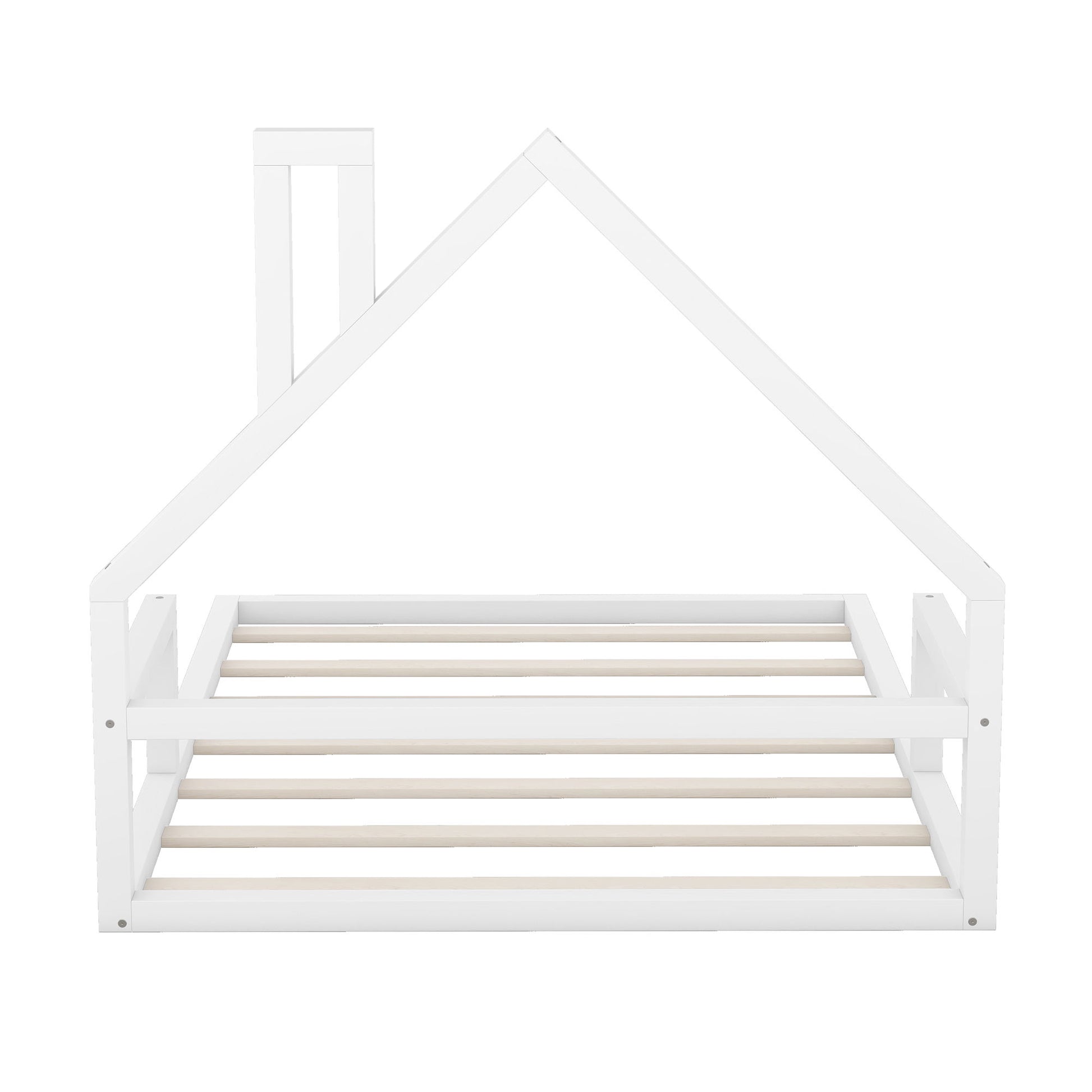 Elegant Floor Bed With House Shaped Headboard - The Sleep Loft - Online Mattress Showroom NYC