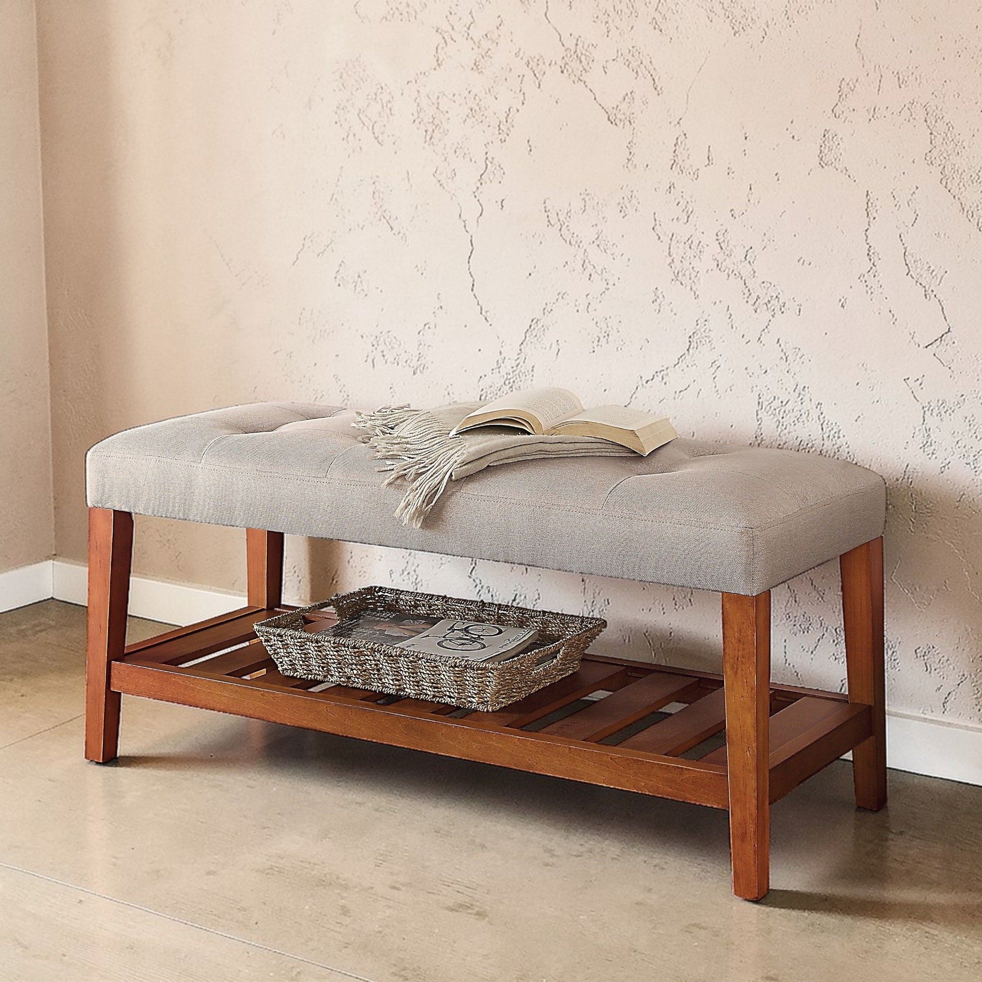 Charla - Upholstered Bench - The Sleep Loft - Online Mattress Showroom NYC