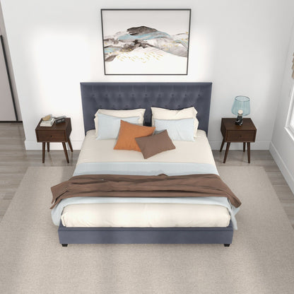 Donald - Mid-Century Modern Upholstered Platform Bed - The Sleep Loft - Online Mattress Showroom NYC