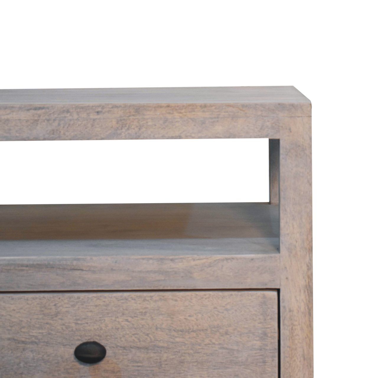 2 Drawer Open Bedside Table - Gray Ash - The Sleep Loft - Online Mattress Showroom NYC
