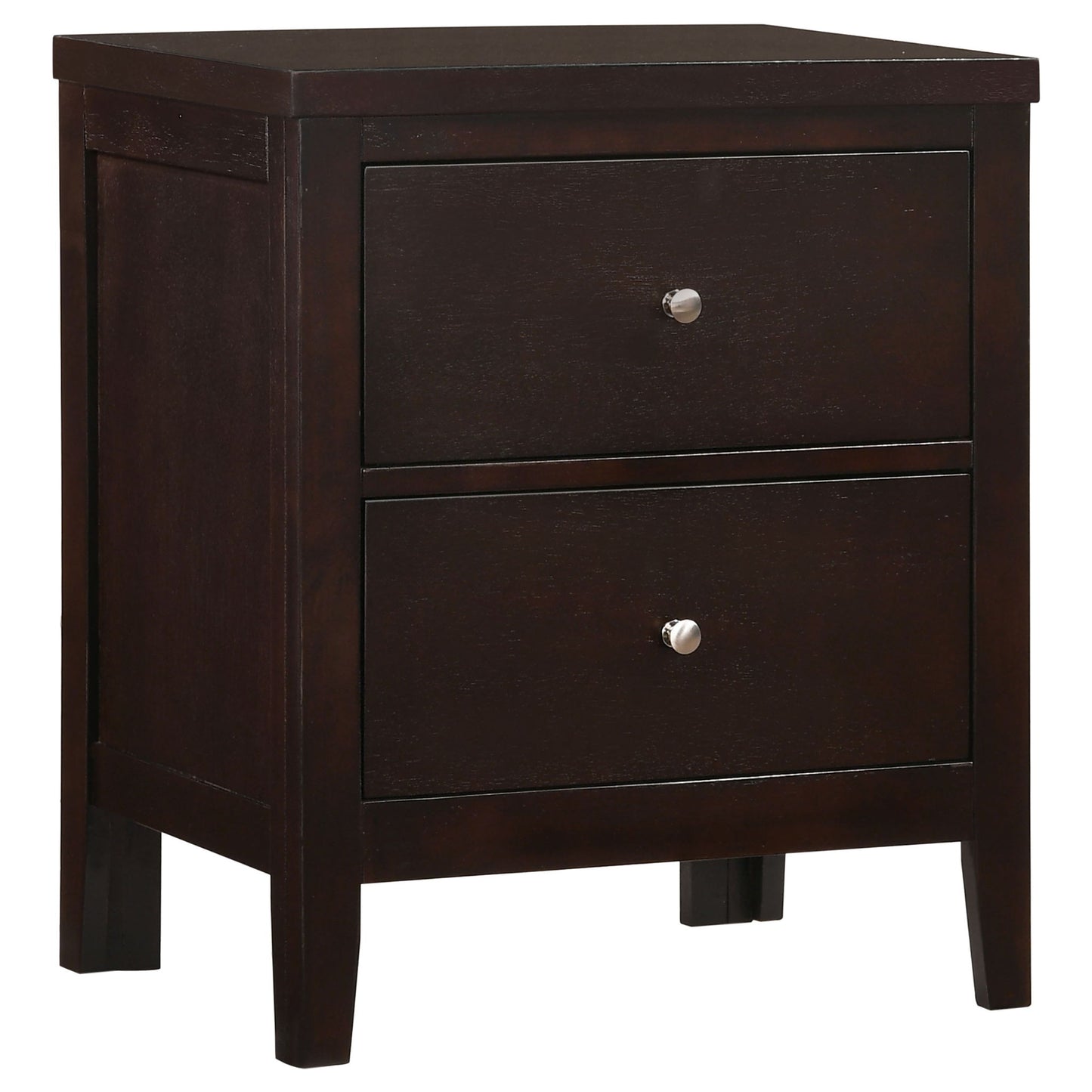 Garrett - 2 Drawer Nightstand - Cappuccino - The Sleep Loft - Online Mattress Showroom NYC
