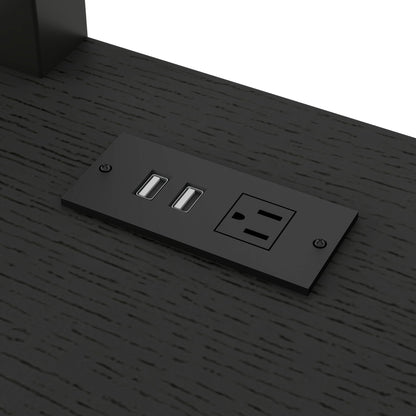 Twin Over Full L Shaped Bunk & Loft Bed With Built-In Wardrobe, Desk, And USB Ports - Black - The Sleep Loft - Online Mattress Showroom NYC