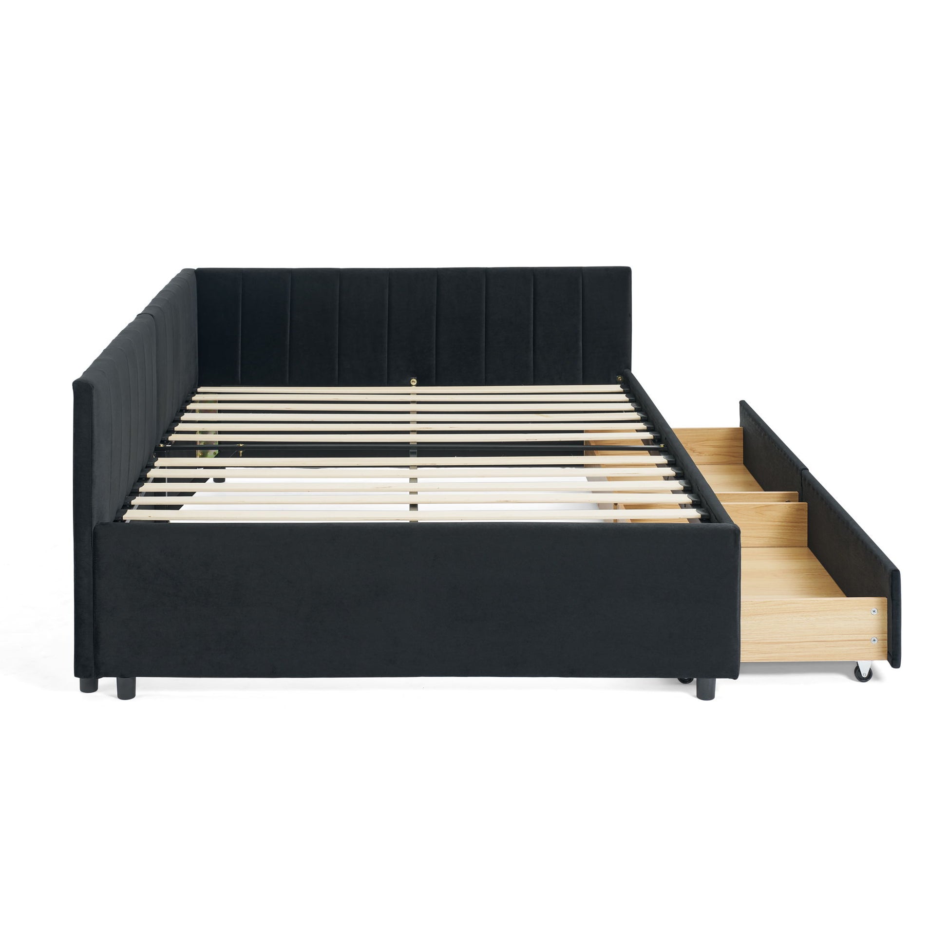 Upholstered Tufted Daybed Frame With Storage Drawers - The Sleep Loft - Online Mattress Showroom NYC