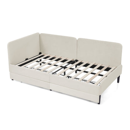 Upholstered Platform Bed Frame With 2 Storage Drawers And Adjustable Sofa Bed - The Sleep Loft - Online Mattress Showroom NYC