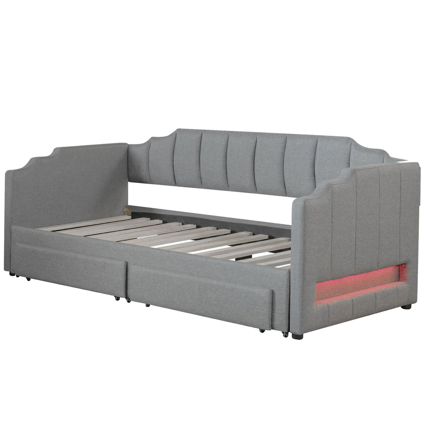 Extendable Daybed With LED Light And 2 Storage Drawers - The Sleep Loft - Online Mattress Showroom NYC