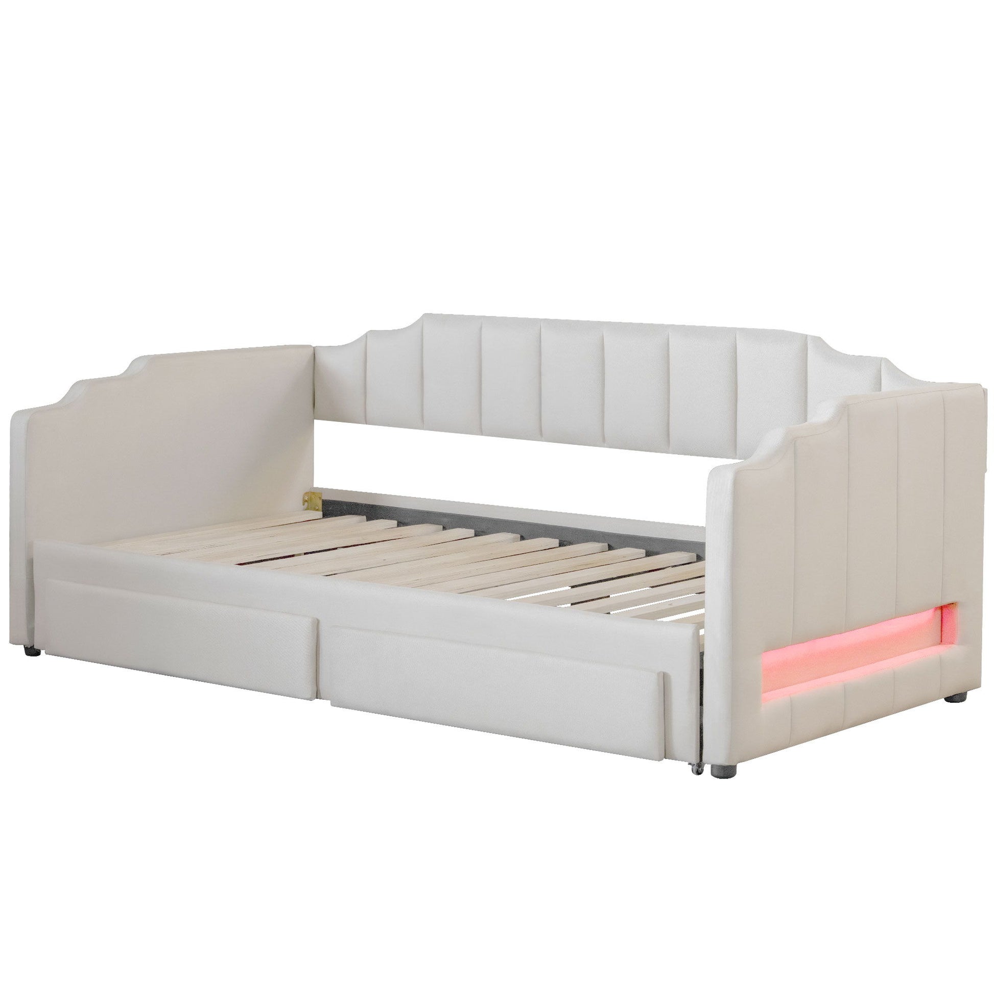 Extendable Daybed With LED Light And 2 Storage Drawers - The Sleep Loft - Online Mattress Showroom NYC