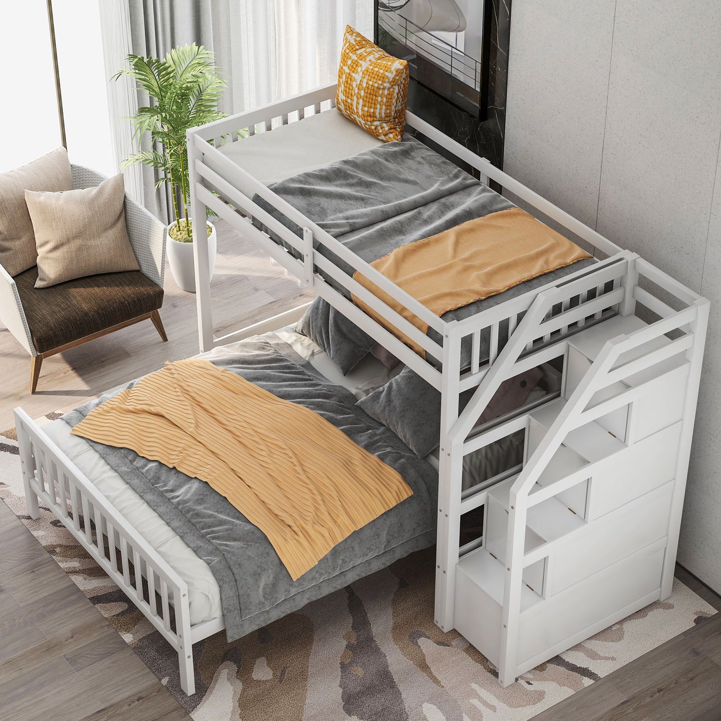 Loft Bed With Staircase And Storage - The Sleep Loft - Online Mattress Showroom NYC