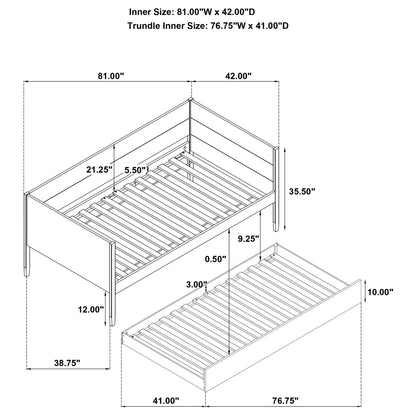 Stewart - Twin Daybed With Trundle - Natural - The Sleep Loft - Online Mattress Showroom NYC