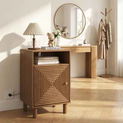 Nightstand With Charging Station & Storage