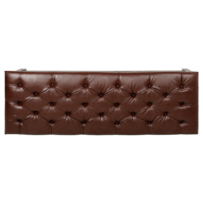 Bedroom End Of Bed Bench Tufted Upholstered End Of Bed Bench End Of Bed Entrance Shoe Bench With Nailhead Trim And Shelf Bedroom Upholstered Bench Living Room Shoe Rack Footstool - The Sleep Loft - Online Mattress Showroom NYC