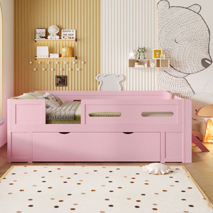 Platform Bed With Guardrail And Drawer - The Sleep Loft - Online Mattress Showroom NYC