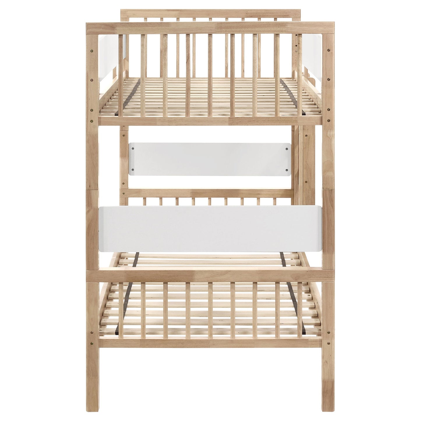 Ponderosa - Twin Over Twin Bunk Bed With Accents - Natural - The Sleep Loft - Online Mattress Showroom NYC