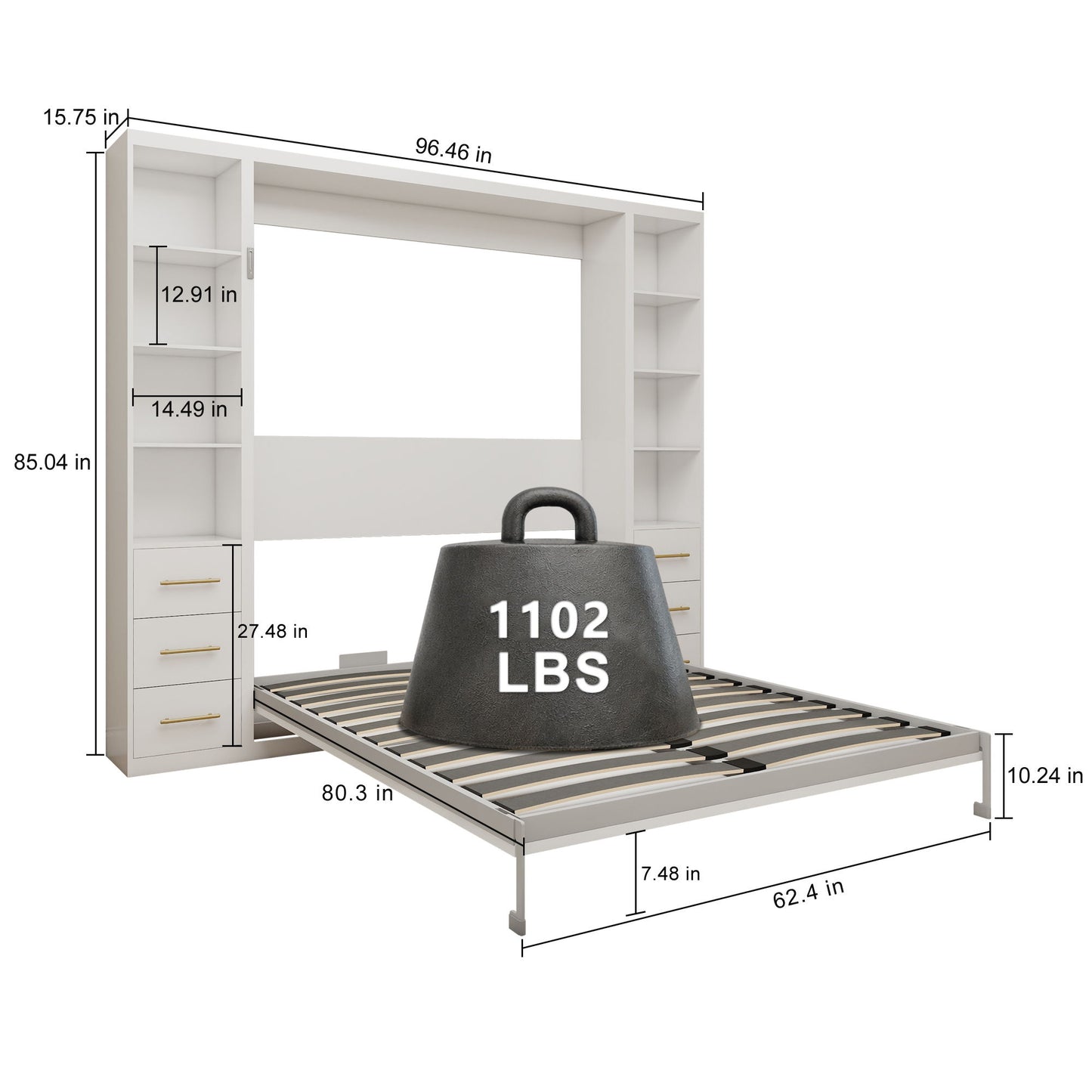 Folding Vertical Murphy Wall Bed - The Sleep Loft - Online Mattress Showroom NYC