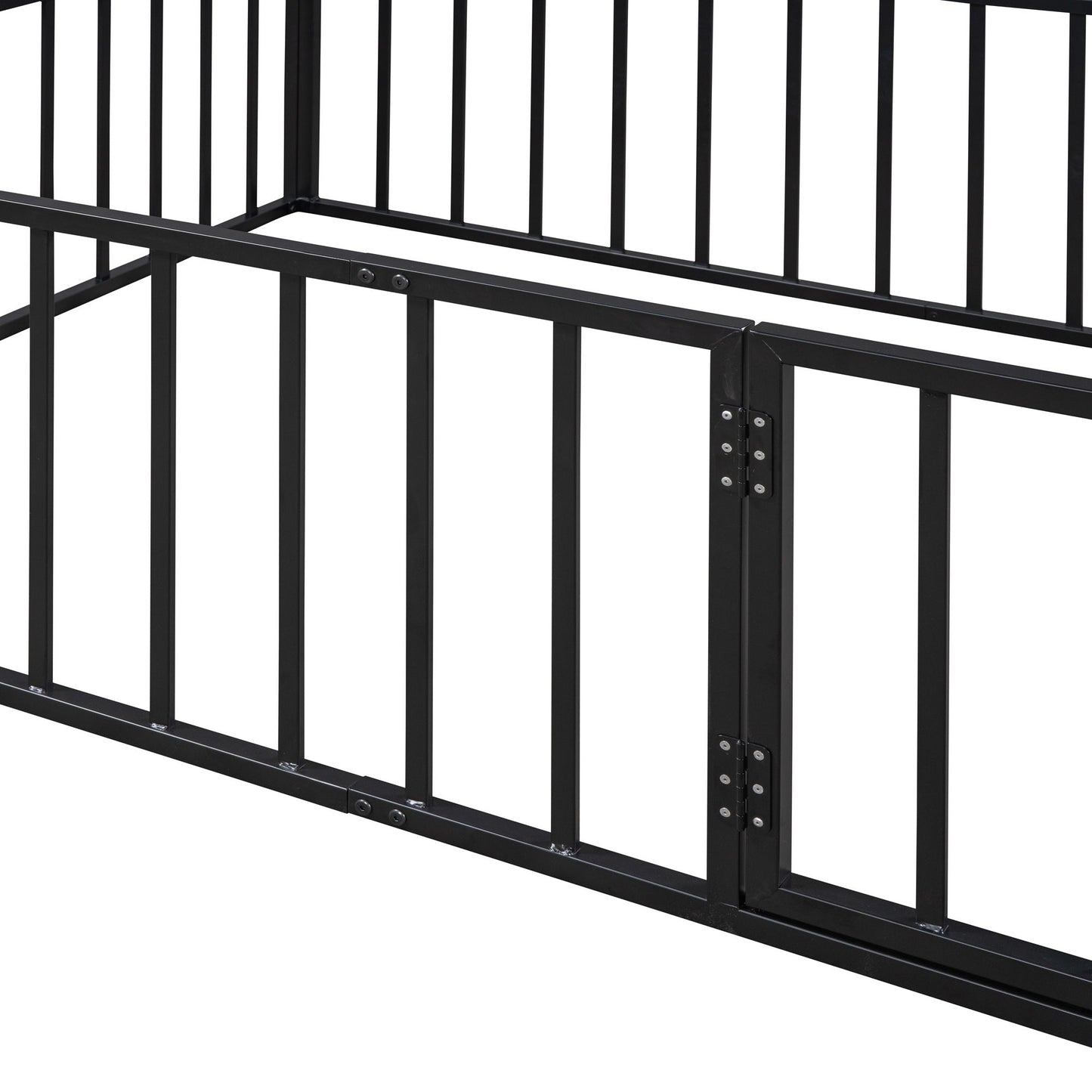 Metal Floor Bed Frame With Fence And Door - The Sleep Loft - Online Mattress Showroom NYC