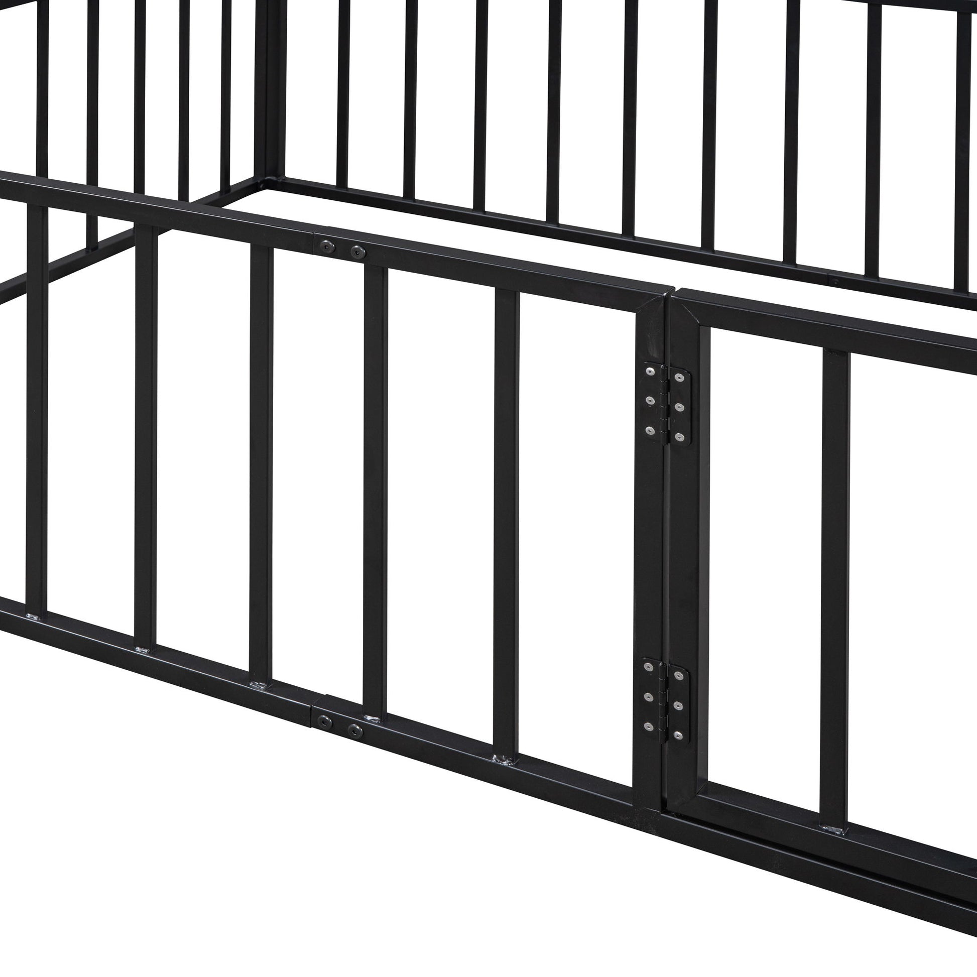 Metal Floor Bed Frame With Fence And Door - The Sleep Loft - Online Mattress Showroom NYC