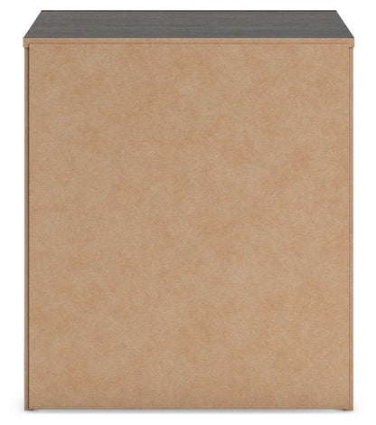 Hollivern - Two Drawer Night Stand - Dark Gray