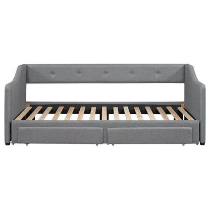 Upholstered Daybed With 2 Drawers - The Sleep Loft - Online Mattress Showroom NYC