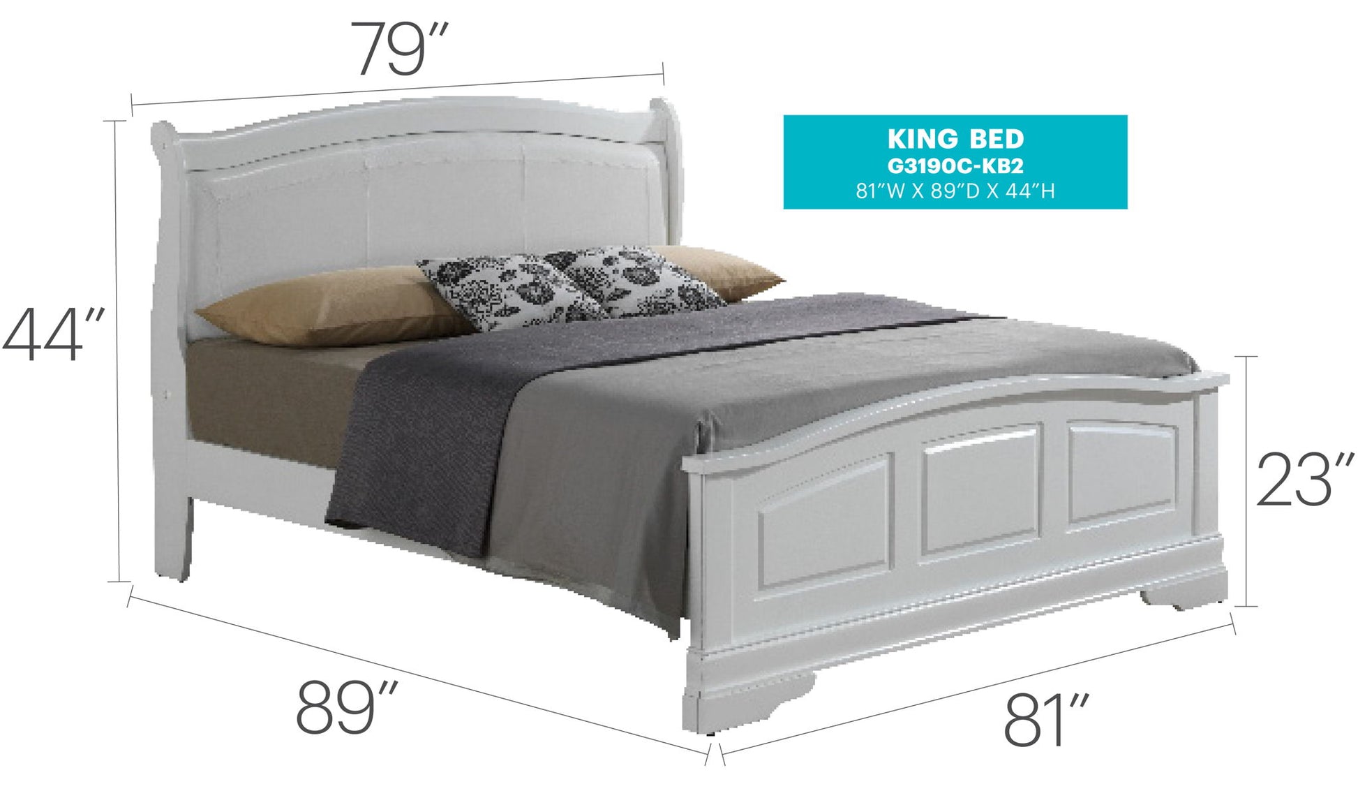 Panel Sleigh Bed Elegantly Crafted - The Sleep Loft - Online Mattress Showroom NYC