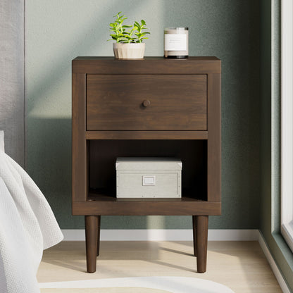 Nystrom - Single Drawer Nightstand - The Sleep Loft - Online Mattress Showroom NYC