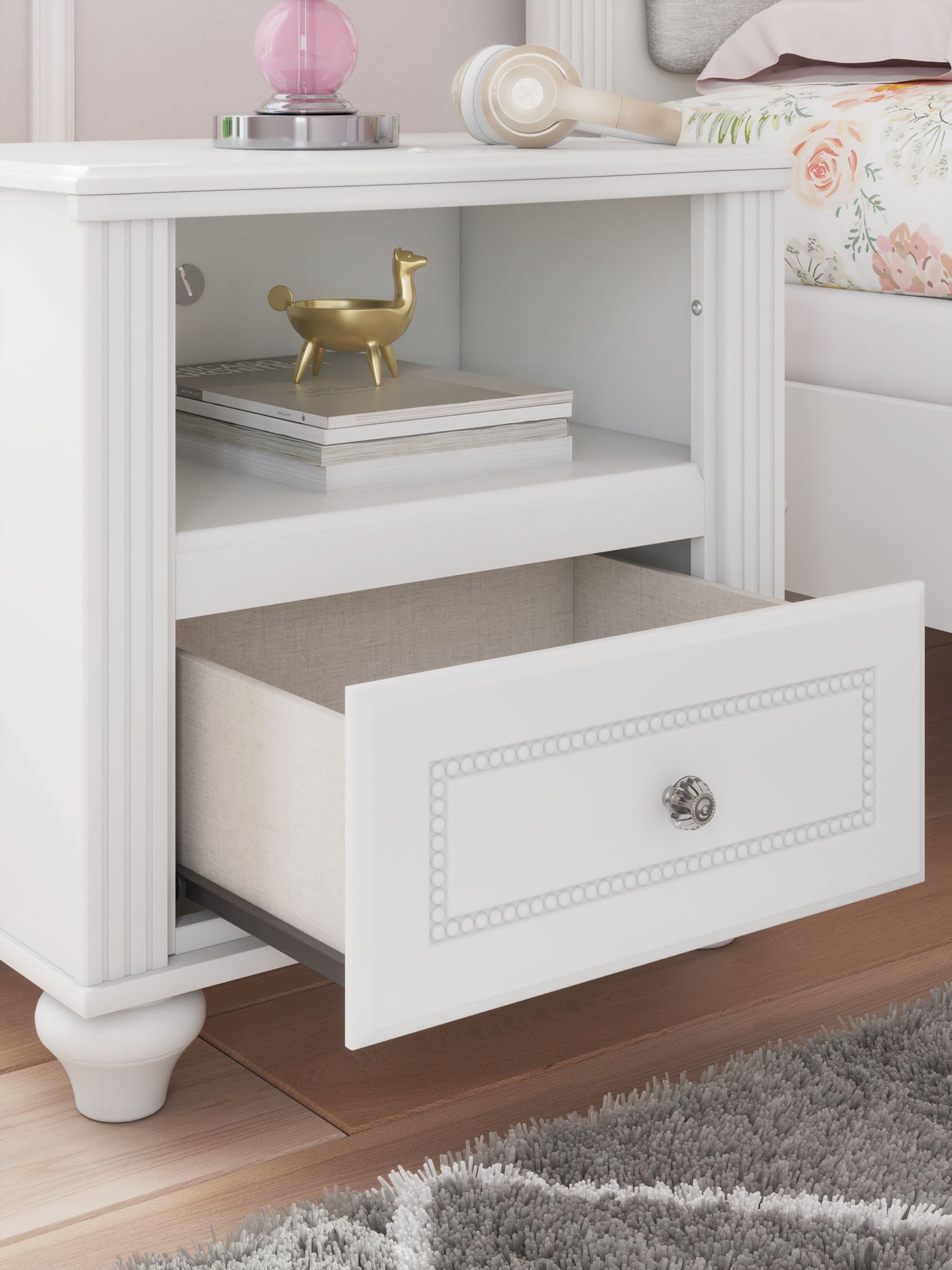 Kozlani - One Drawer Night Stand - White - The Sleep Loft - Online Mattress Showroom NYC