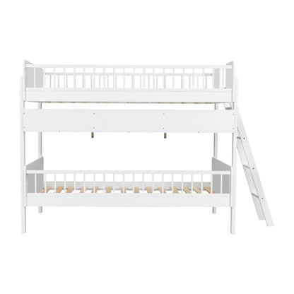 Bunk Bed With 3 Storage Shelves, Adjustable Ladder Left Or Right - The Sleep Loft - Online Mattress Showroom NYC