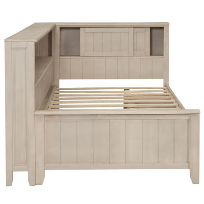 Daybed With Storage Shelves And 3 Drawers - The Sleep Loft - Online Mattress Showroom NYC