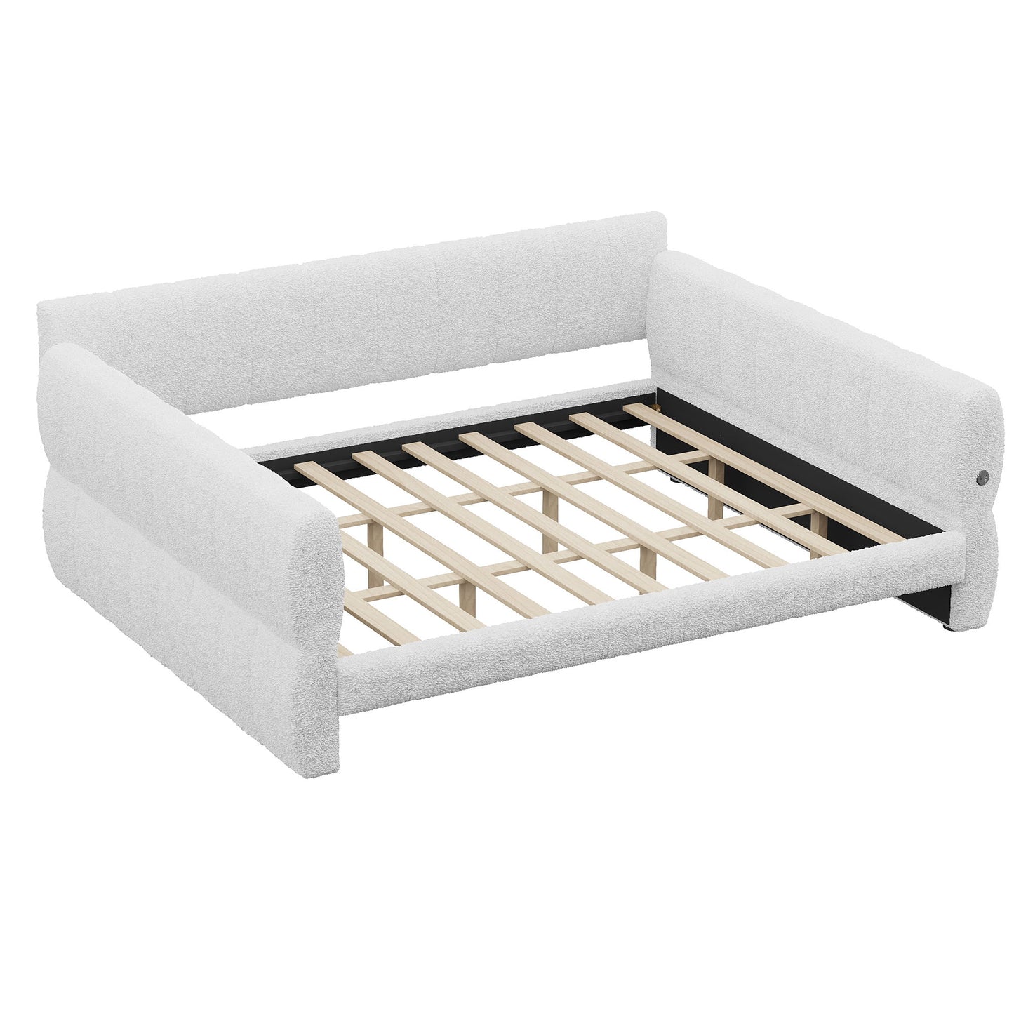 Upholstered Platform Bed With USB Charging - The Sleep Loft - Online Mattress Showroom NYC