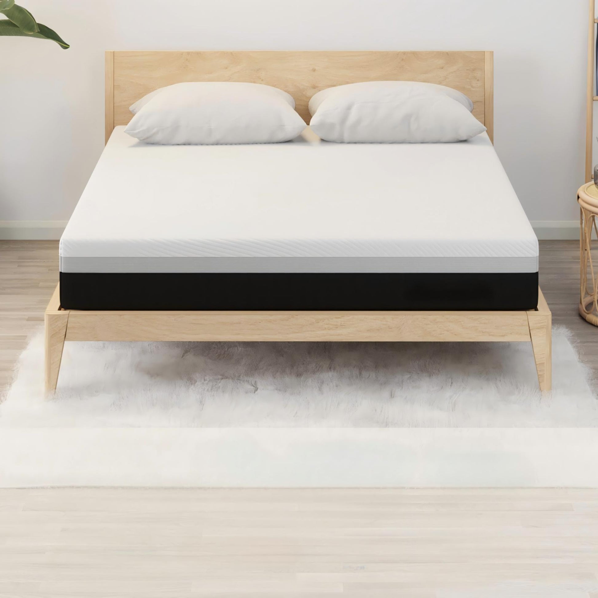 12'' Queen Size Hybrid Mattress, Cooling Memory Foam & Pocket Springs Medium Firm - White - The Sleep Loft - Online Mattress Showroom NYC