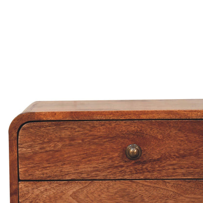 Curved Wall Mounted Bedside Nightstand - The Sleep Loft - Online Mattress Showroom NYC