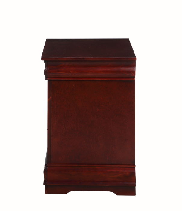 Louis Philippe - Nightstand, Elegant Design - Cherry - The Sleep Loft - Online Mattress Showroom NYC