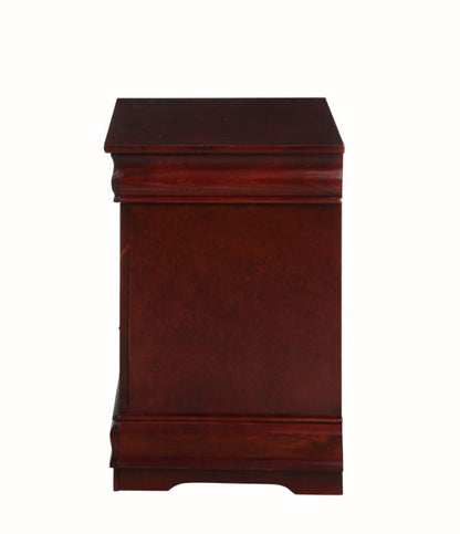 Louis Philippe - Nightstand, Elegant Design - Cherry - The Sleep Loft - Online Mattress Showroom NYC