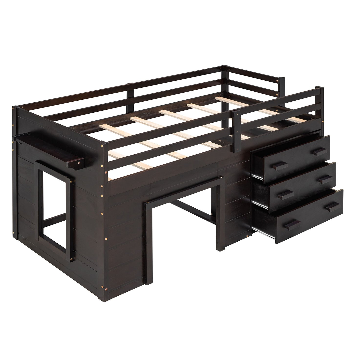 Loft Bed With Cabinet And Shelf - The Sleep Loft - Online Mattress Showroom NYC