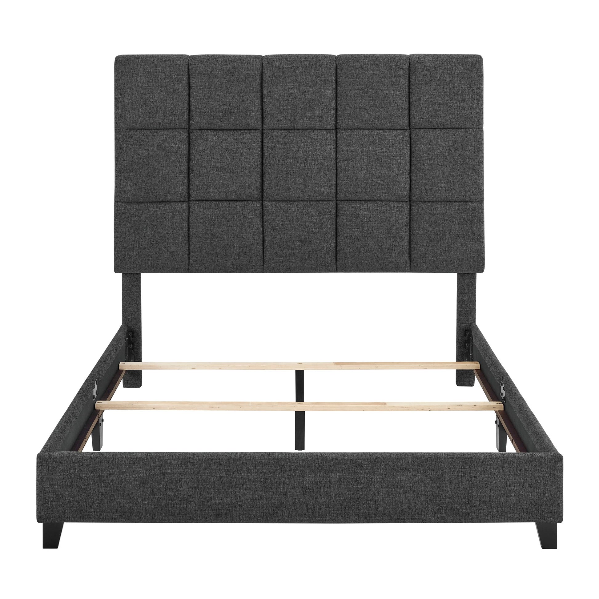 Squares Upholstered Platform Bed - The Sleep Loft - Online Mattress Showroom NYC